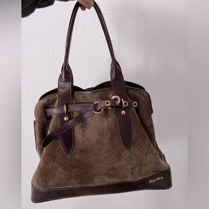 Miu Miu suede large bag